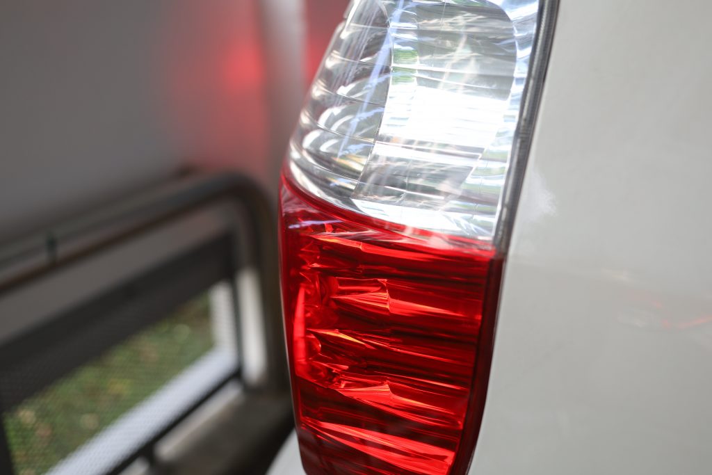 Brake lights remaining on throughout the night and morning.